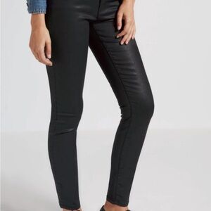 Current/Elliott the high waist ankle Skinny coated in black